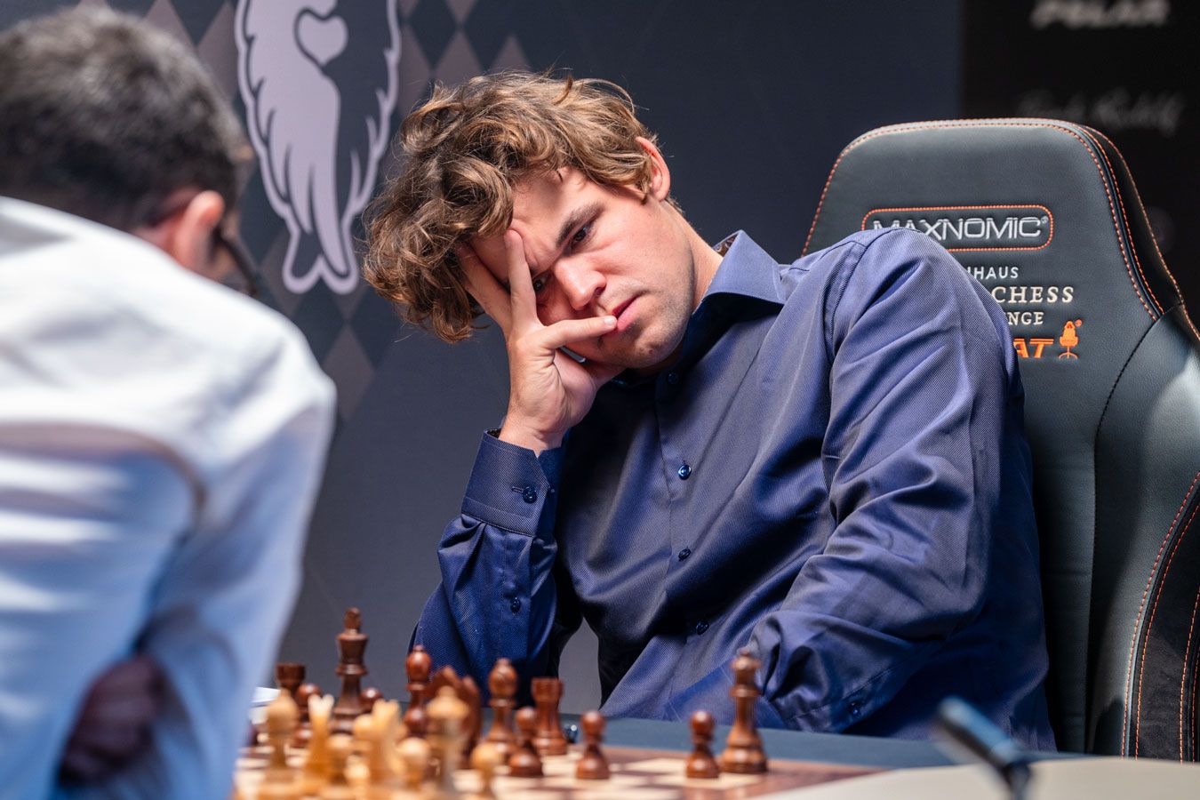 马格努斯·卡尔森在自由式国际象棋中。照片：玛丽亚·埃梅利亚诺娃/Chess.com